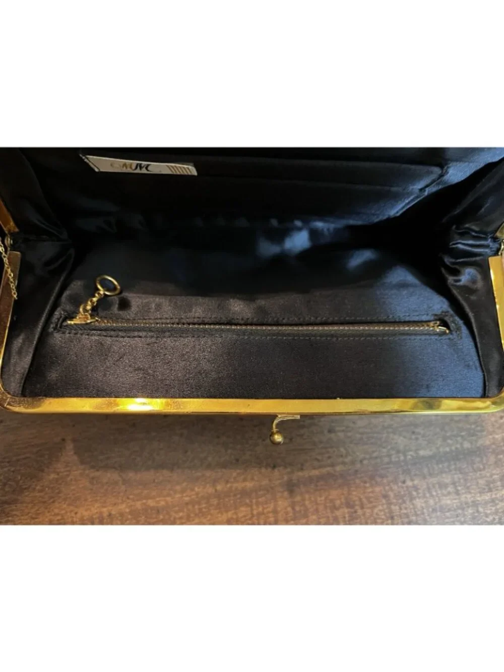 VTG Morris Moskowitz (MM) Black Velvet Clutch w/Coin Purse Evening Formal Gala